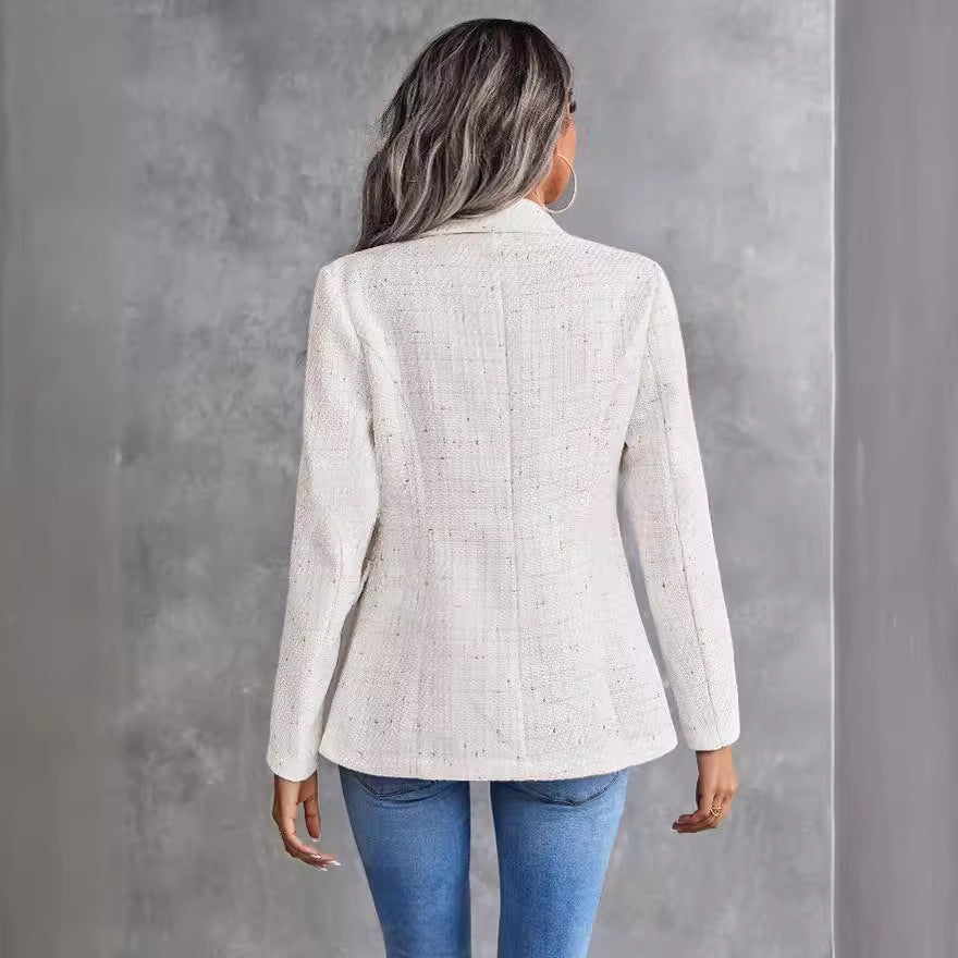 Business casual beige blazer