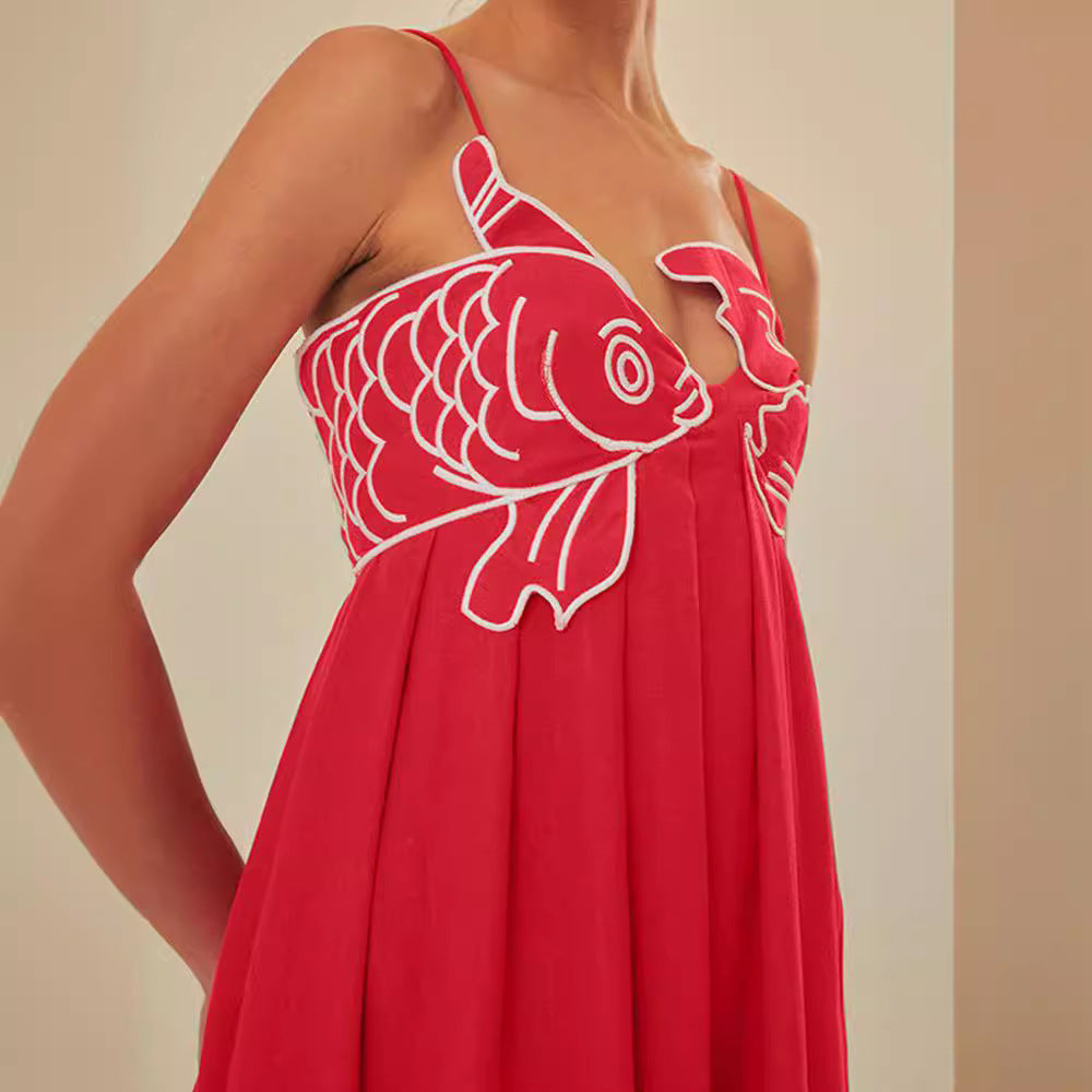 Elegant high waist dress for women