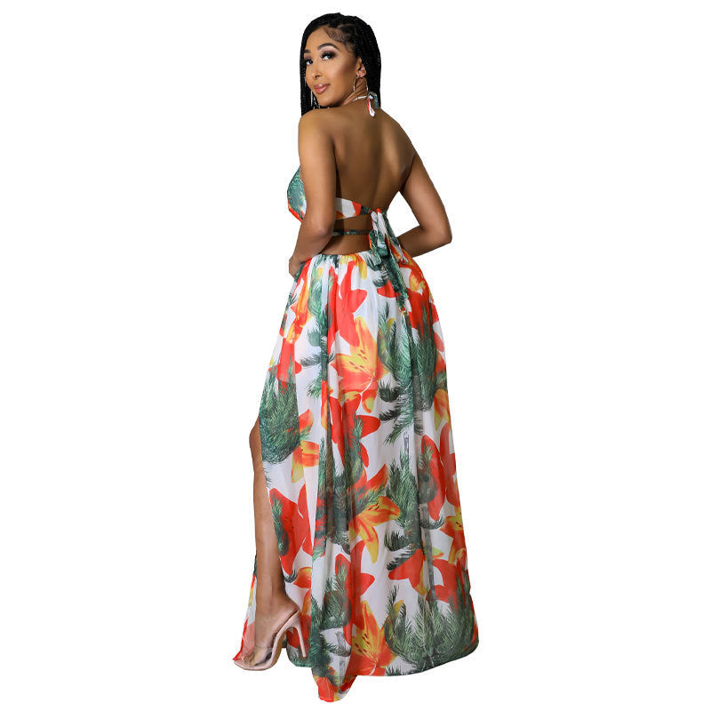 Elegant maxi dress for vacation or beach