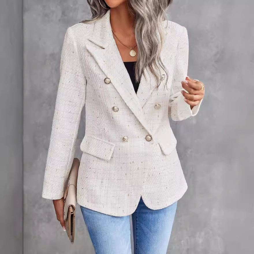 Elegant women’s double breasted suit jacket
