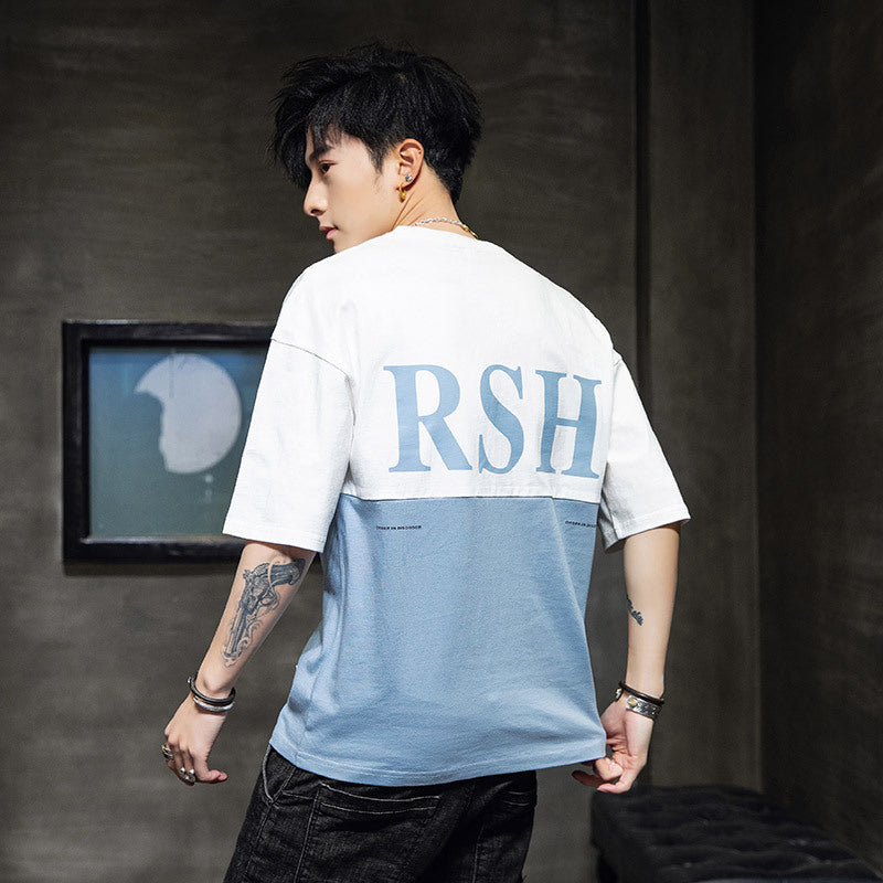Oversized cotton t-shirt for men in minimalist style