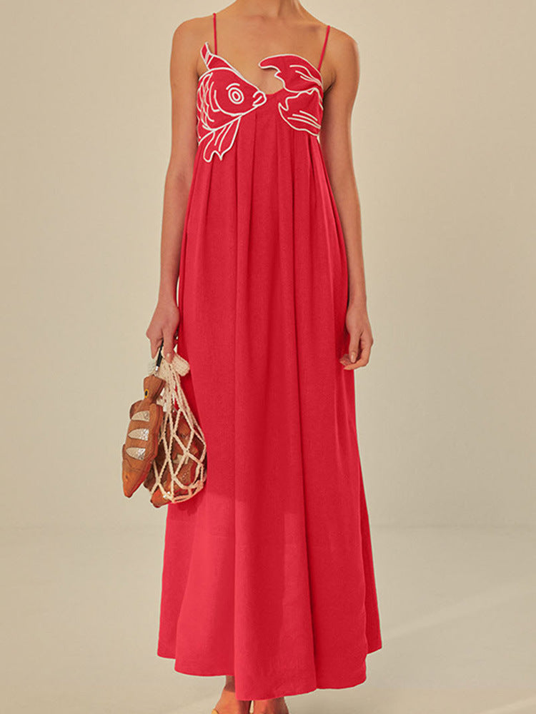 Two-color summer maxi dress by Yuvoro