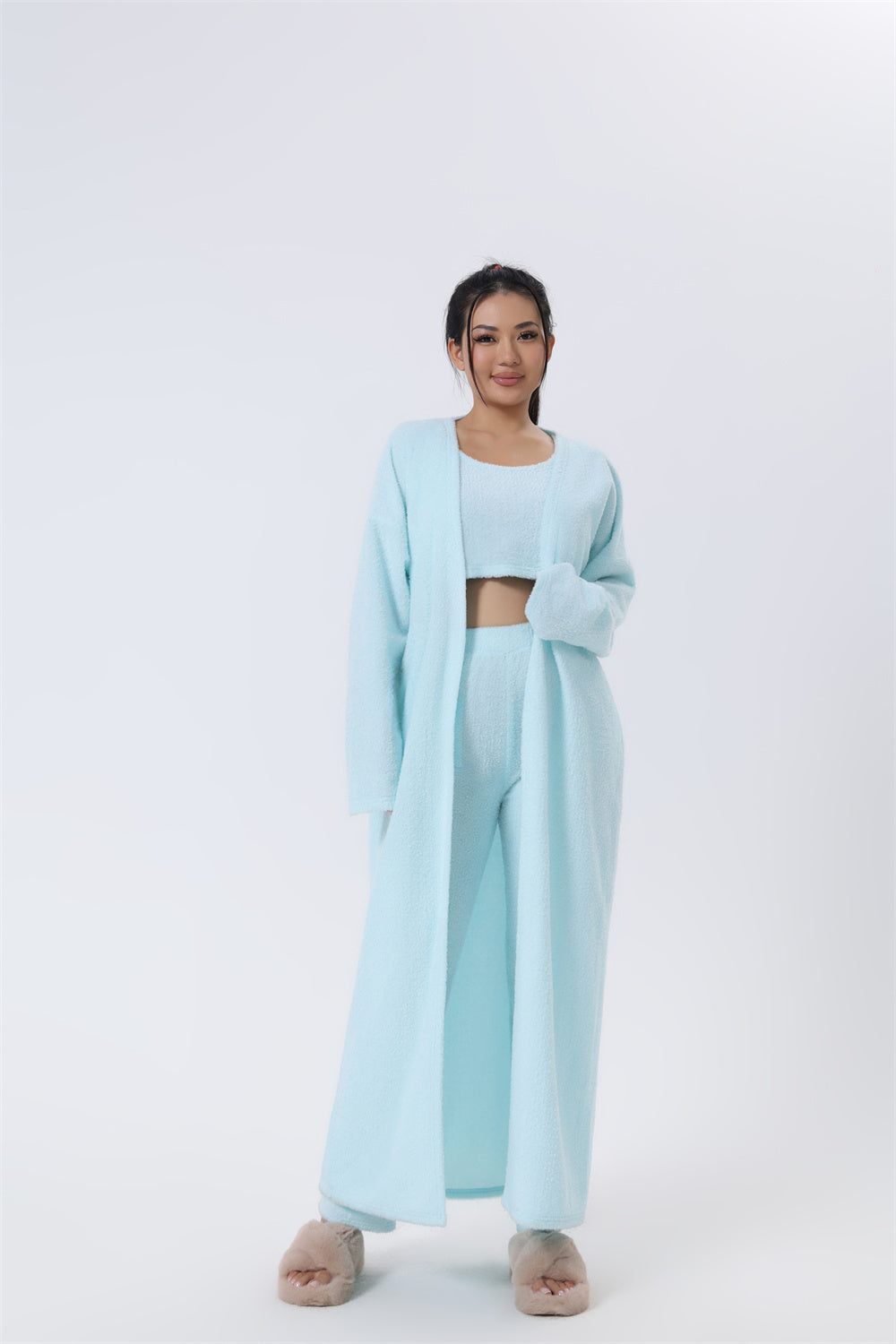 Winter cozy cardigan and pants set