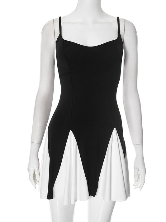 Women’s black high waist mini dress