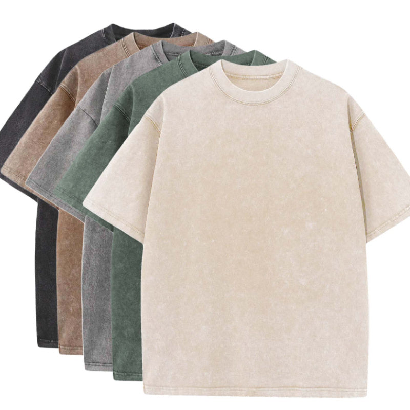American retro oversized tee in apricot