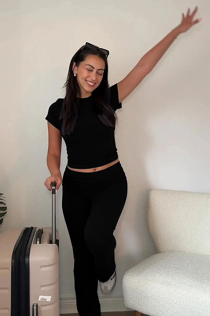 Black luxury women’s pajama style suit