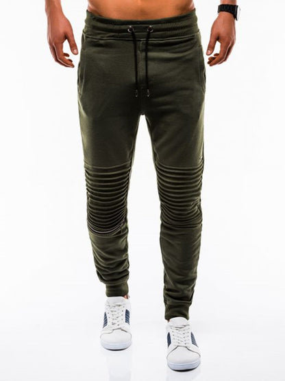 Black slim fit cotton blend men’s trousers
