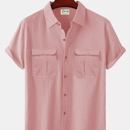 Breathable cotton cardigan shirt for casual wear men