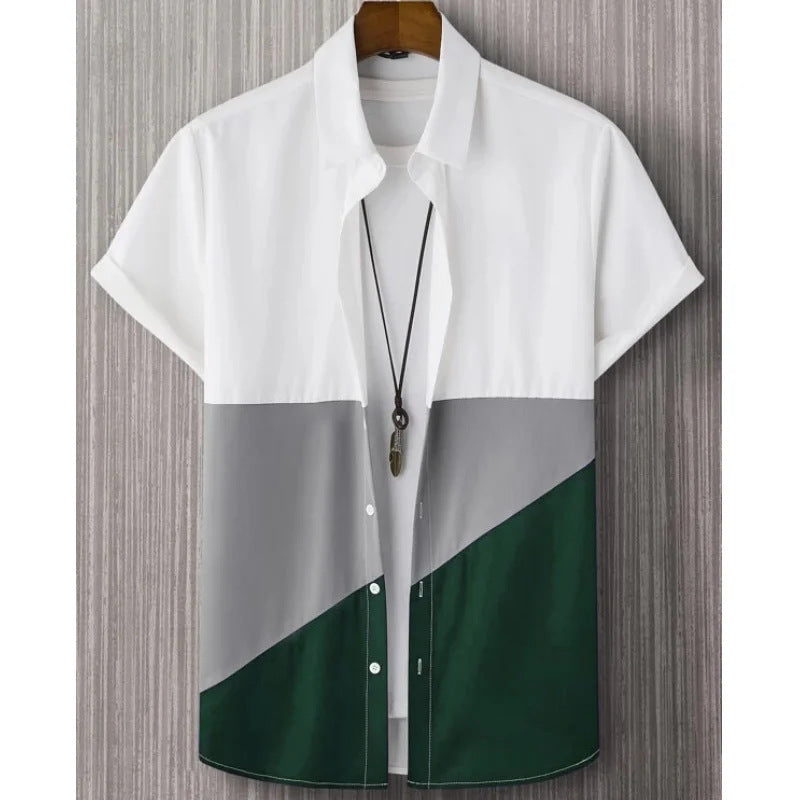 Casual summer shirt for men with button-up design