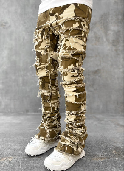 Dark khaki slim long fit jeans for men
