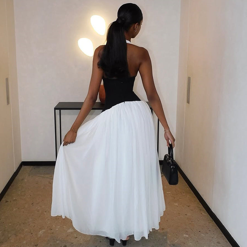 Elegant A-line European style women’s dress