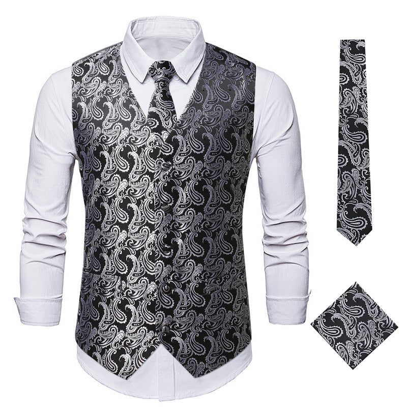 Elegant dark gray vest with V-neckline