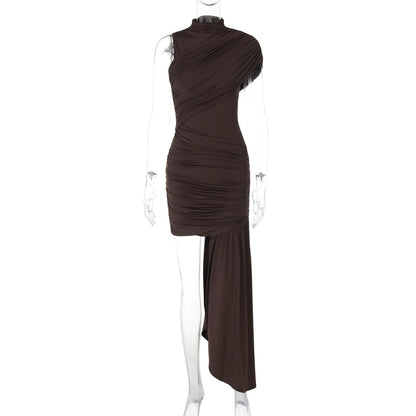Fitted mid-waist bodycon evening dress