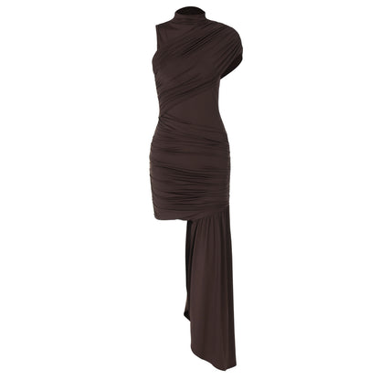 Khaki tight bodycon dress for women