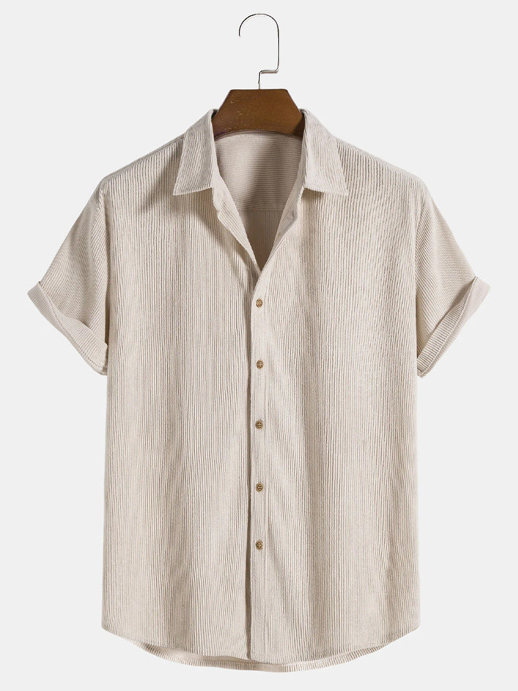 Korean style vertical stripe shirt for men