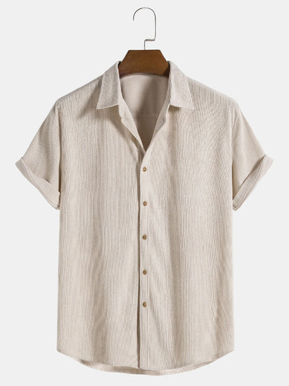 Korean style vertical stripe shirt for men