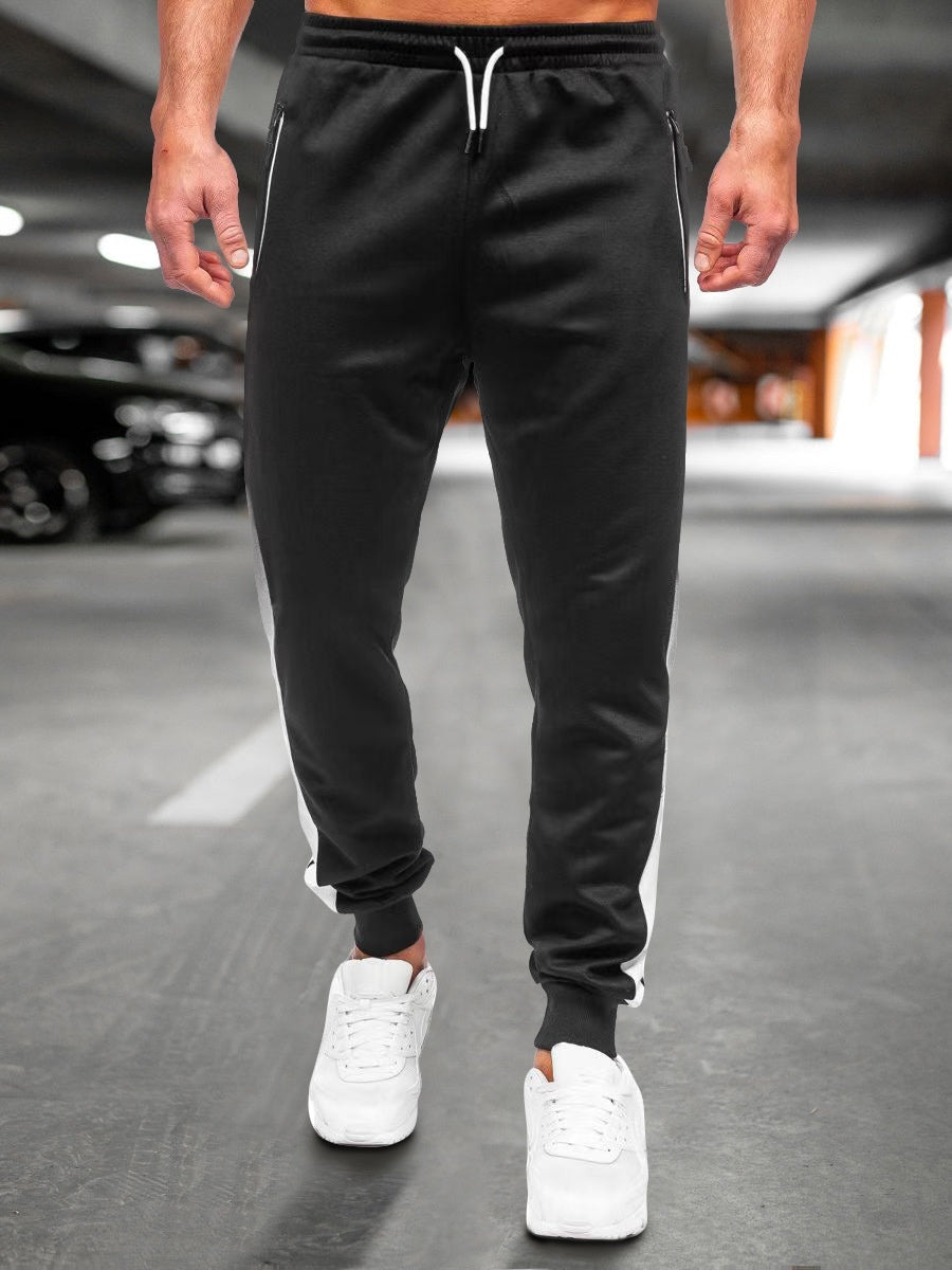 Light gray gradient jogging pants for men