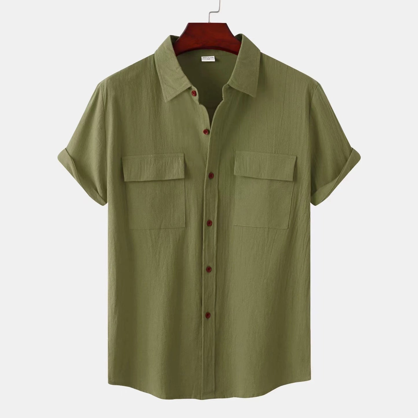 Lightweight casual cotton patchwork shirt for men