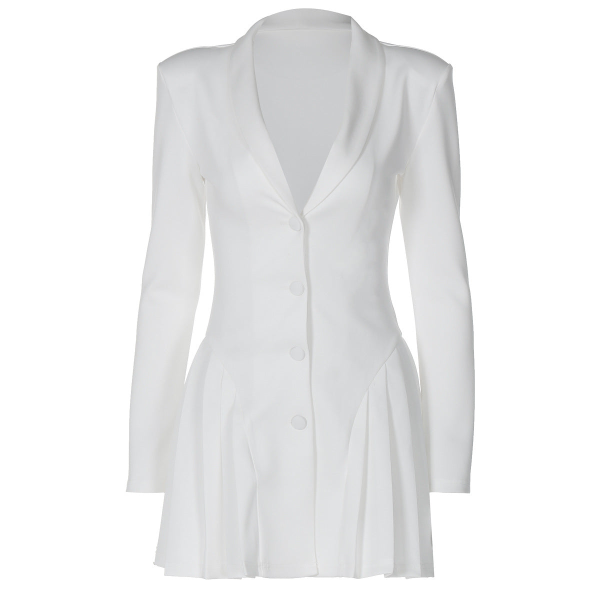 Long sleeve solid color mini dress