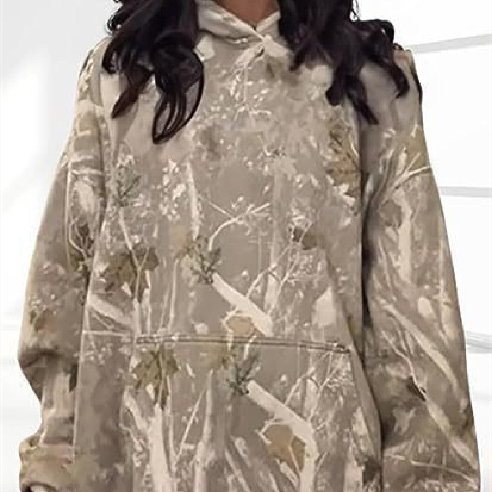 Loose-fit lantern sleeve women’s hoodie