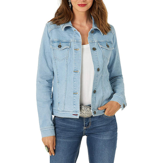 Luxury slim-fit women’s denim jacket