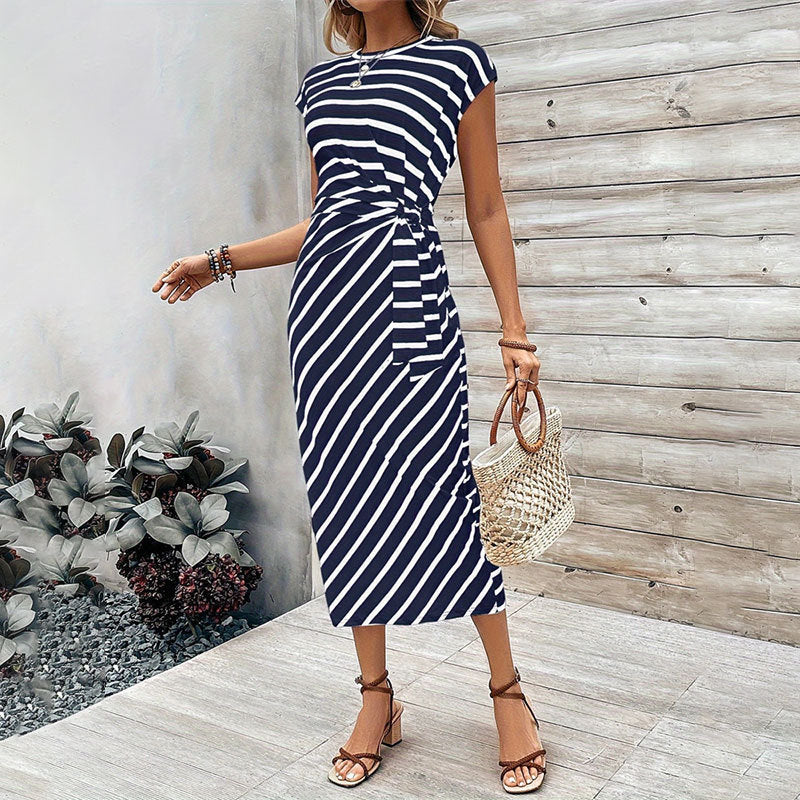 Polyester casual midi dress