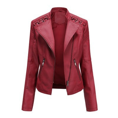 Red leather jacket