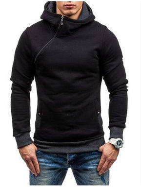 Solid color fashion hoodie front view