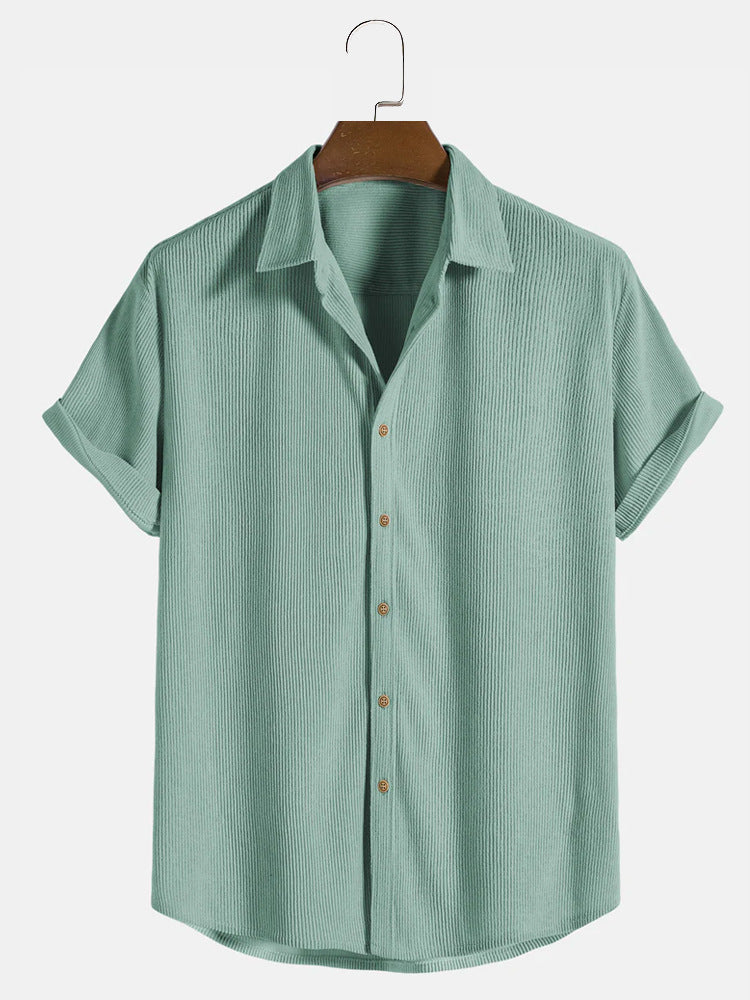 Summer button down shirt for men slim fit