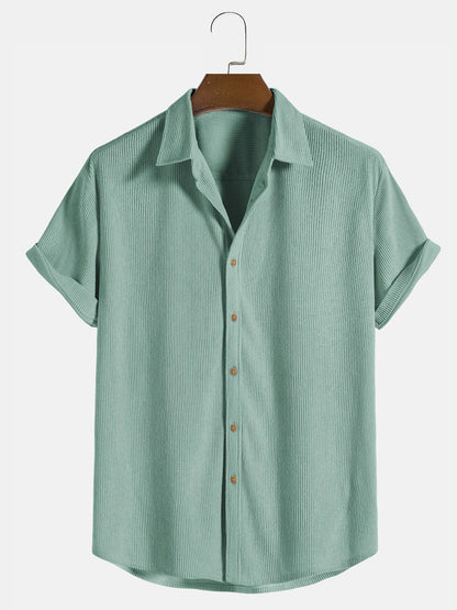 Summer button down shirt for men slim fit