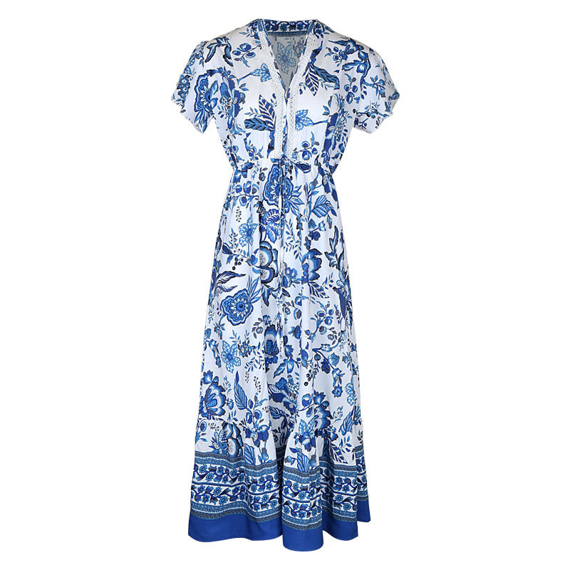Tropical floral print beachwear
