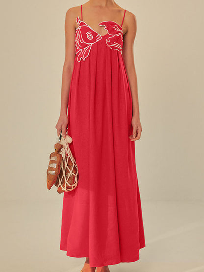 Two-color summer maxi dress by Yuvoro