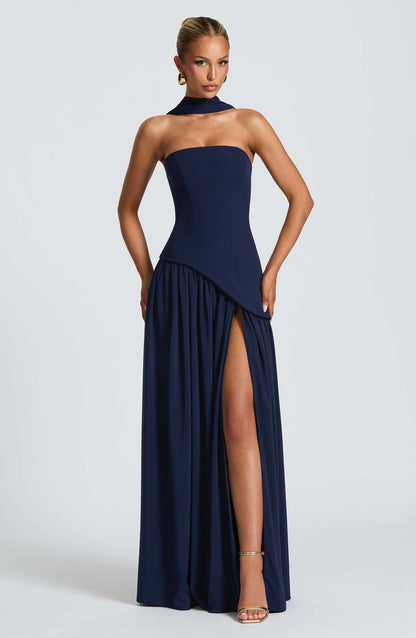 White backless summer party dress
