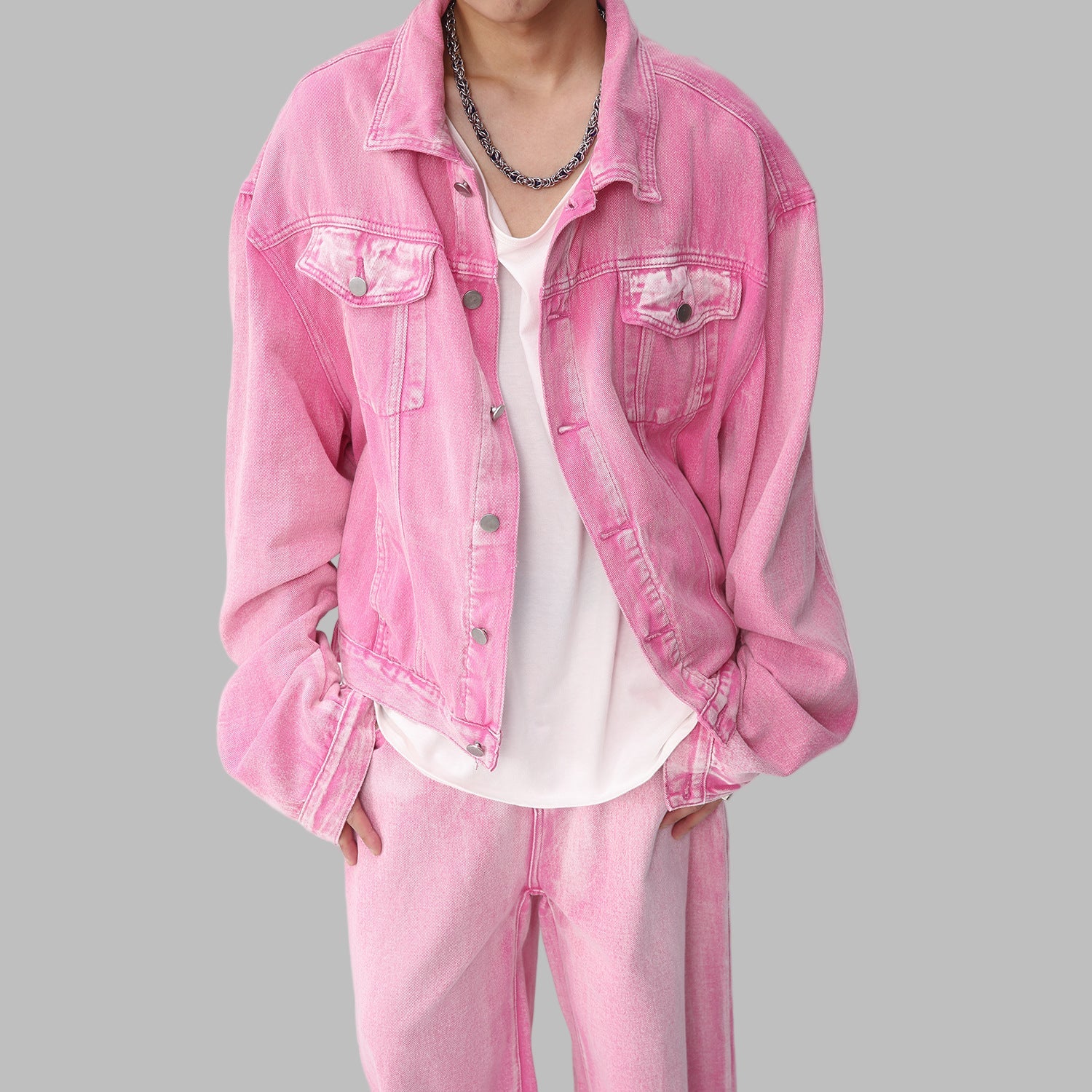 Yuvoro cotton denim jacket close-up