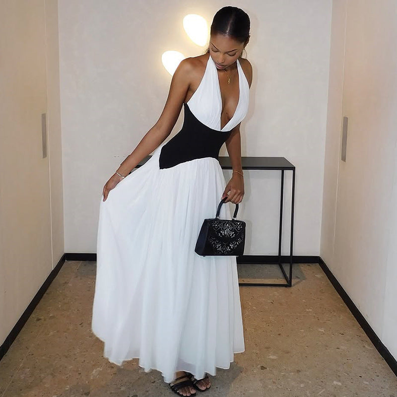 Yuvoro designer halter maxi gown