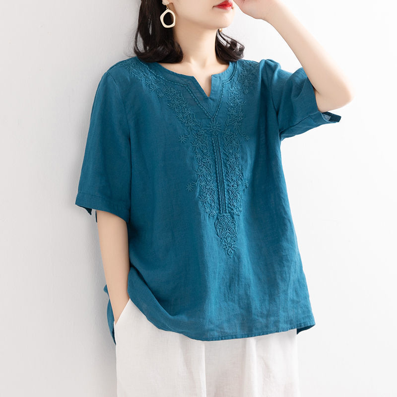 Yuvoro designer summer cotton-linen top