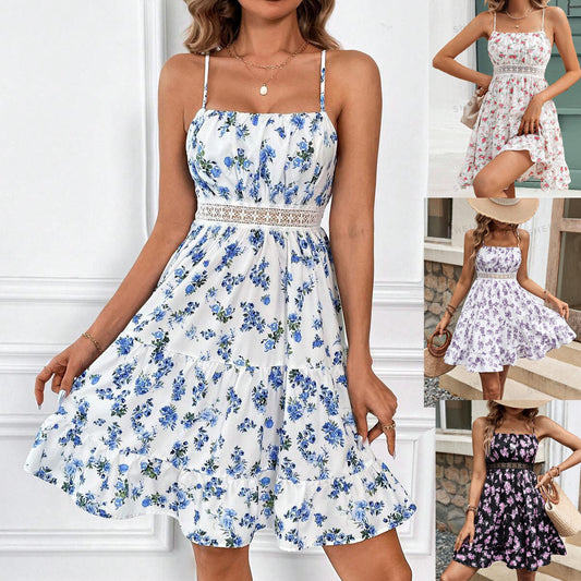 Yuvoro floral shirred mini dress