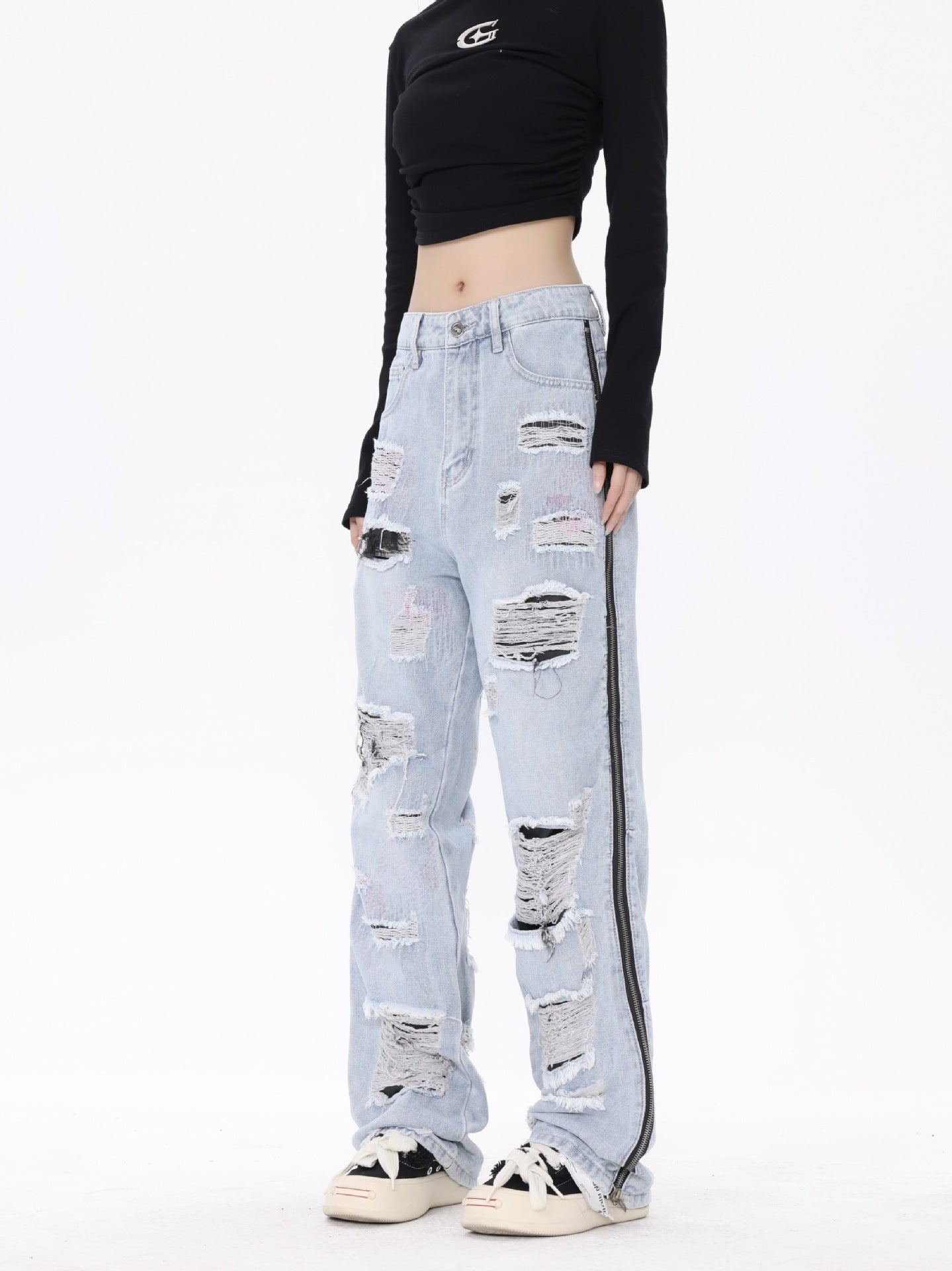 Yuvoro men’s distressed cotton jeans