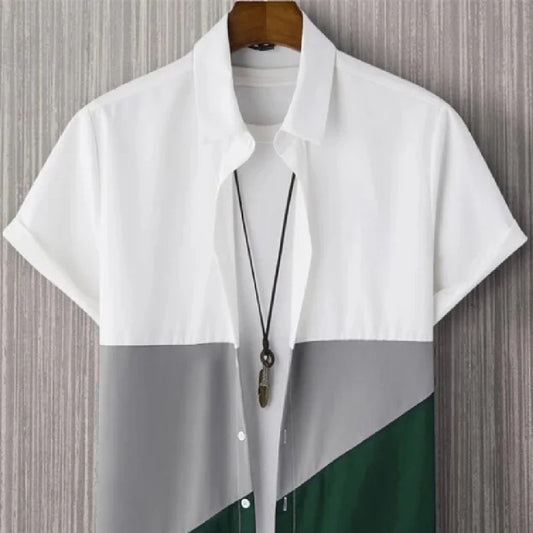 Yuvoro men's printed short sleeve shirt in multicolor