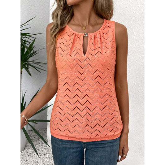 Yuvoro women’s loose fit keyhole neck tank top