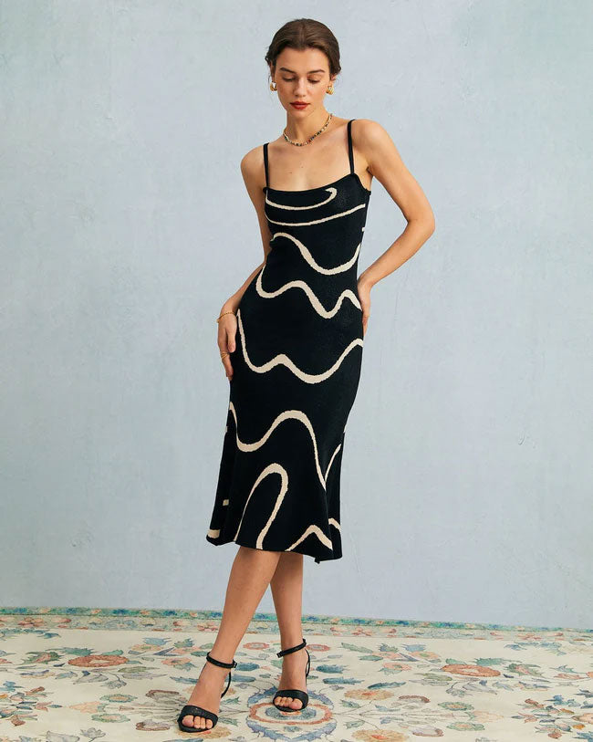 Mermaid hem bodycon dress women