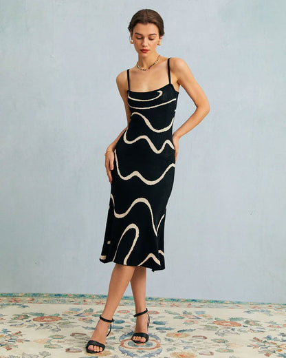 Mermaid hem bodycon dress women