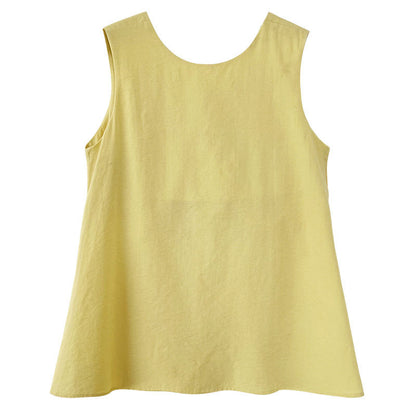 classic black sleeveless blouse