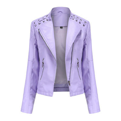 ladies faux leather jacket