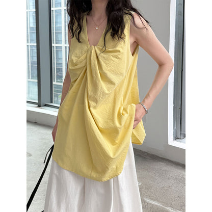 loose fit cotton vest