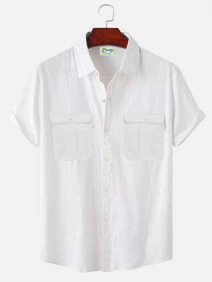 summer lapel shirt men’s casual wear