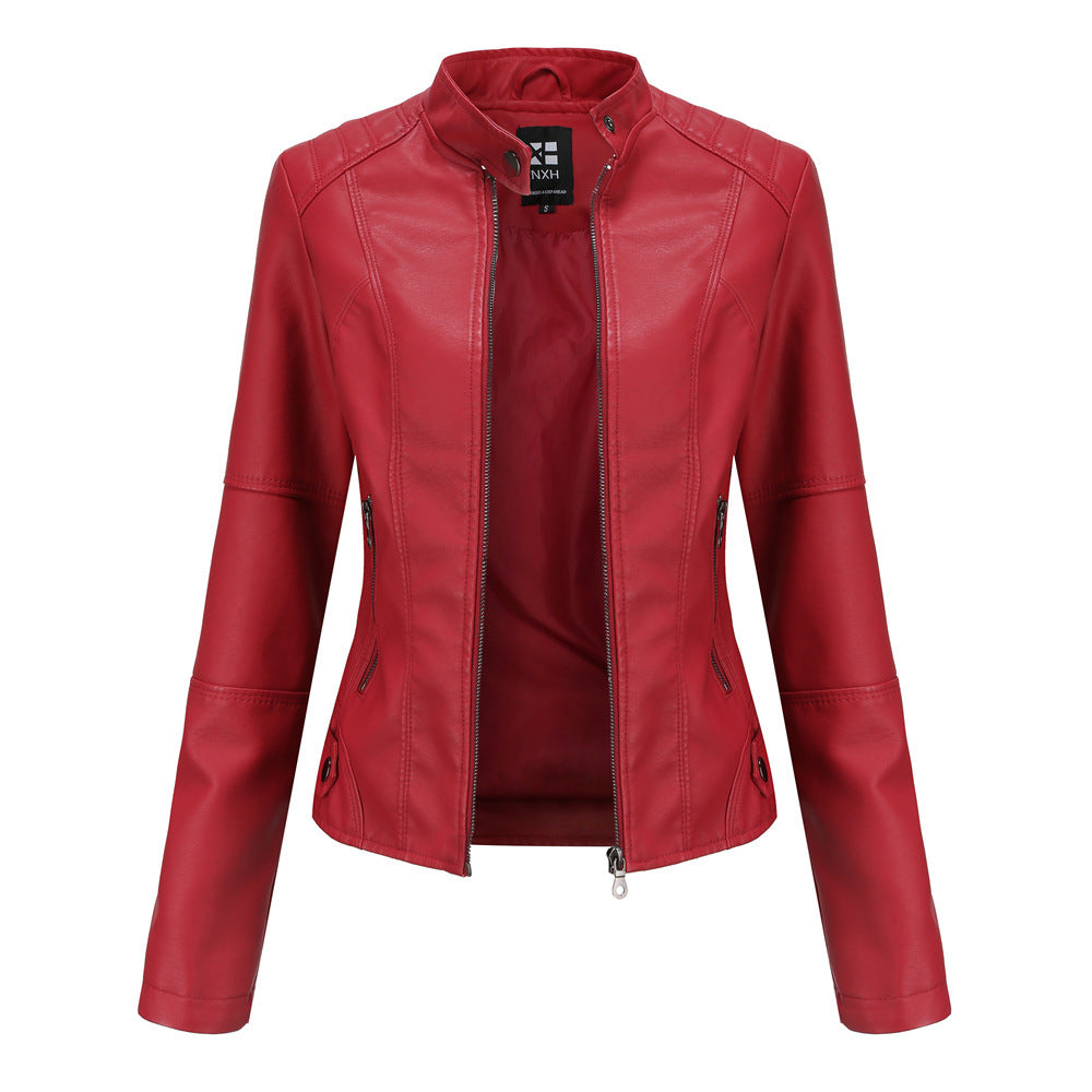 women’s PU leather jacket