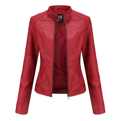 women’s PU leather jacket